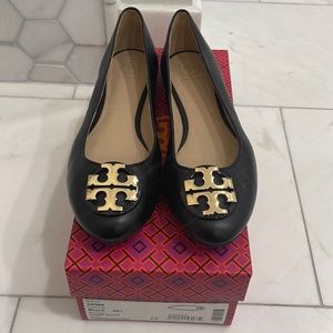 Tory Burch Black Flats